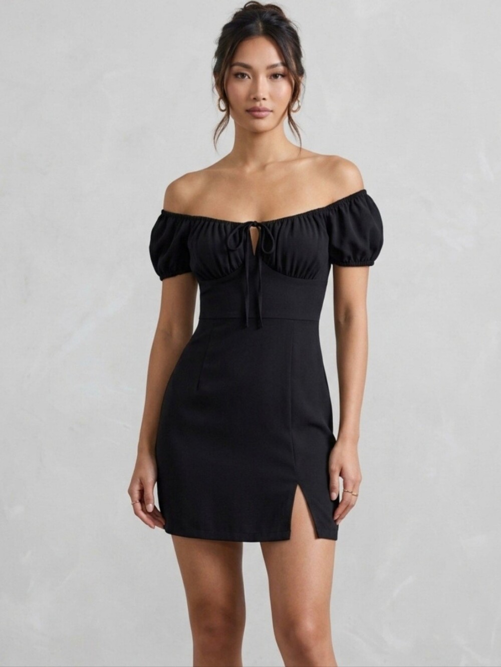 HYFVE 90s Grunge Romantic Indie Sleaze Club Wear Black Dress Size S Smocked